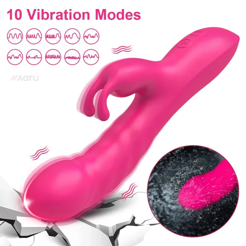 G Spot Rabbit Vibrator for Women Nipple Clitoris Stimulator Powerful Dildo Vagina Massager Adults Masturbator Female Sex Toy