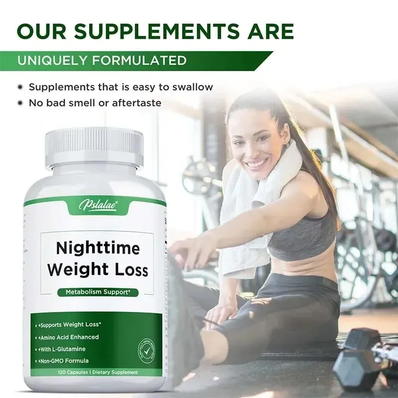 Nighttime Weight Loss Supplements - Appetite Suppressant Burns Fat Improves Digestion Promotes Sleep and Relaxation