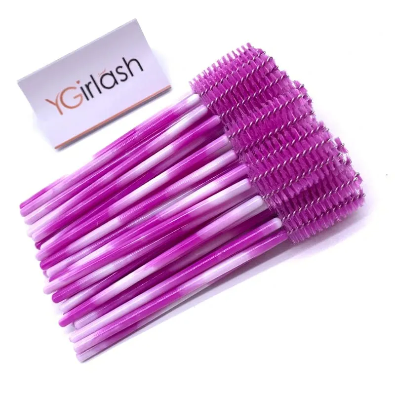 YGirlash 50 個ラッシュ白鳥クリスタルまつげアプリケーター使い捨てダイヤモンドハンドルナイロンマスカラワンドブラシ化粧品ツール