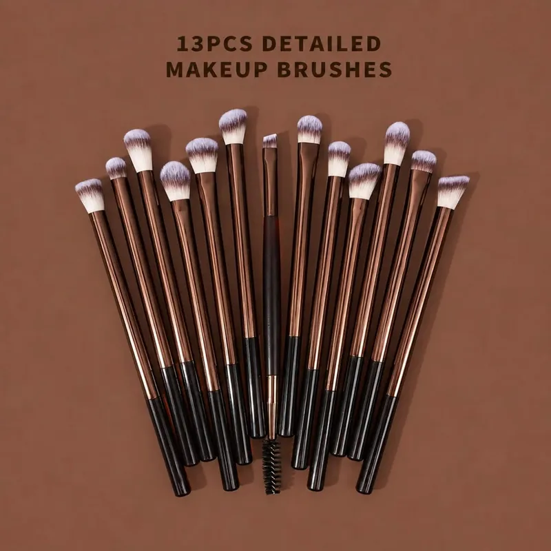 15Pcs Professional Makeup Brush Set Soft Synthetic Hair Foundation Powder Blending Eye Brushes With Leather Bag Beauty Cosmetic