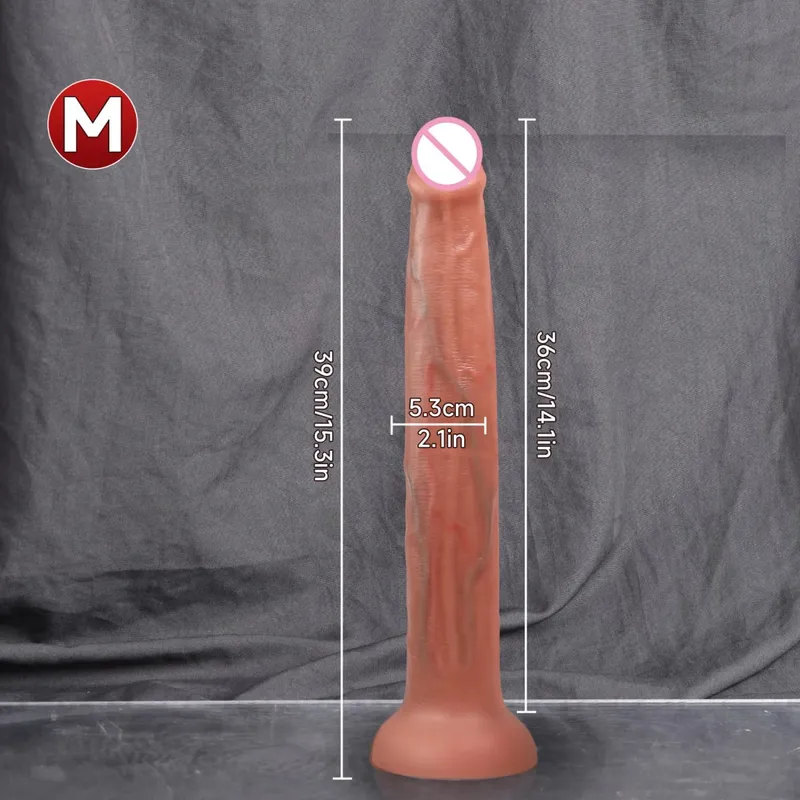 Uzun Yapay Penis Gerçekçi Yılan Şekli Tek Katmanlı Silikon Büyük Penis Yumuşak Anal Seks Oyuncakları Vantuz Dick Kadınlar için G-spot Orgazm 18 + — image 10