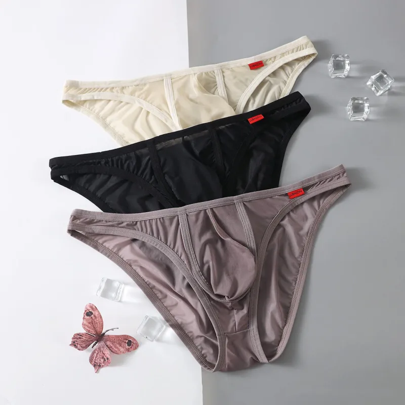 Ultra Thin Men's Underwear Large Pockets Triangular Underpants Transparent Lightweight Briefs — image 6