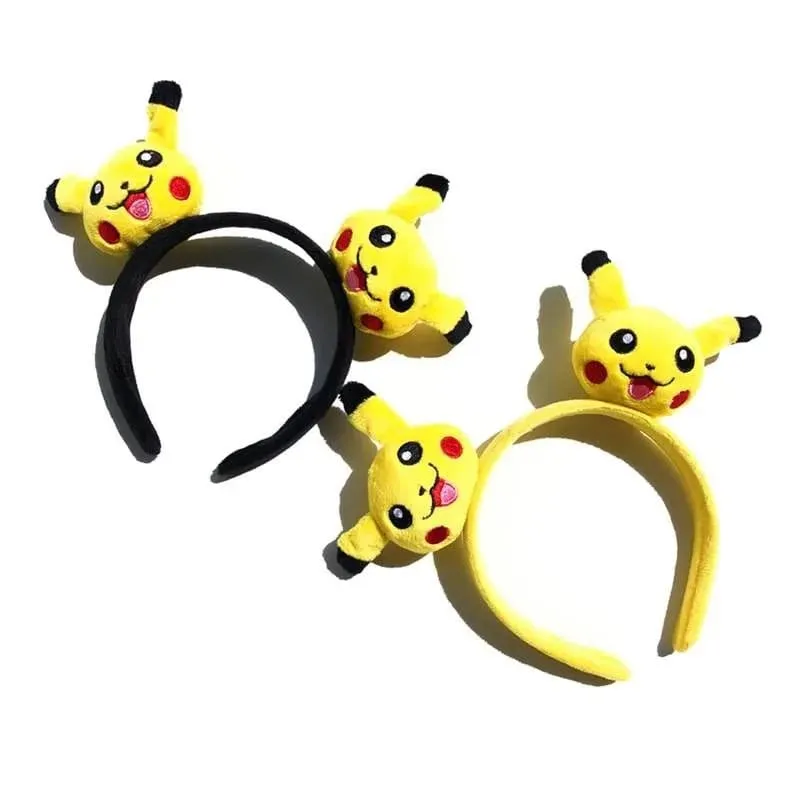 7styles Pikachu Cute Hair Accessories Pokemon Headband Plus Doll Headband Hair Rope Wristband Kawaii Children Toys Cosplay Gifts