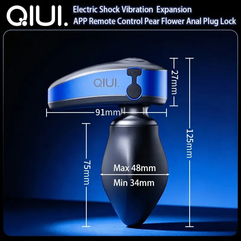 APP Remote Control Electric Shock Anal Plug Vibrating Expansion Adjustable Diameter Butt Plug Lock Prostate Massage Sex Toy