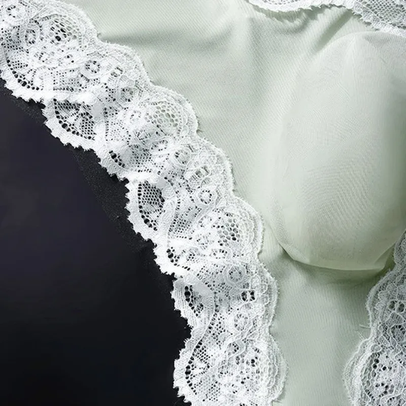 Bragas para hombre, calzoncillos con adornos de encaje, transpirables, de alta elasticidad, bolsa convexa 3D, ropa interior Sexy fina transparente