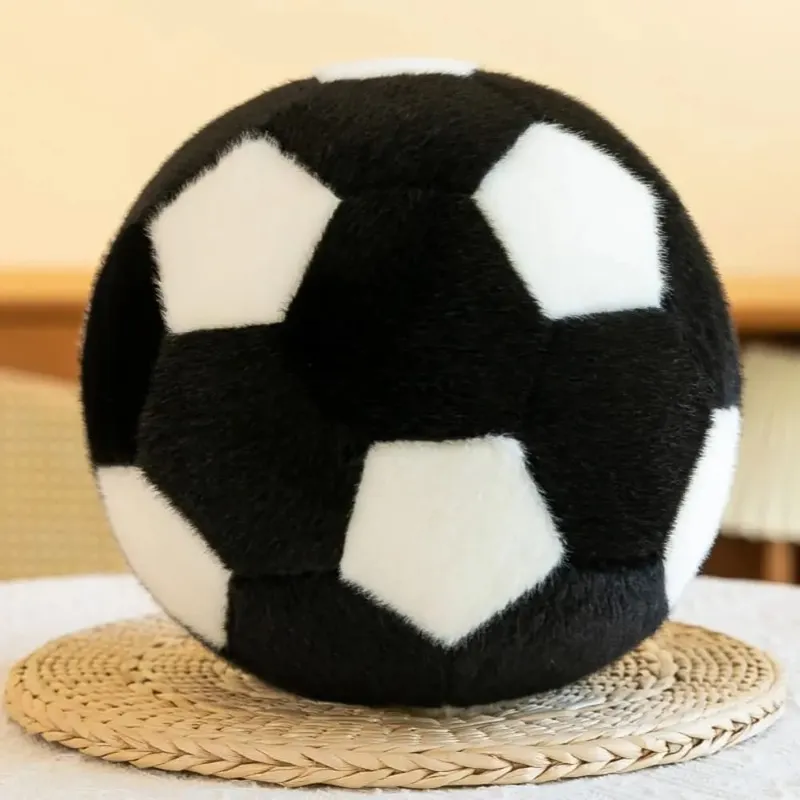 Bantal Lempar Bola Sepak Bentuk Bola Maskot Boneka Bantal Lempar Sepak Bola Lembut 13/20Cm Hadiah Ulang Tahun Teman Sepak Bola Ins — image 5