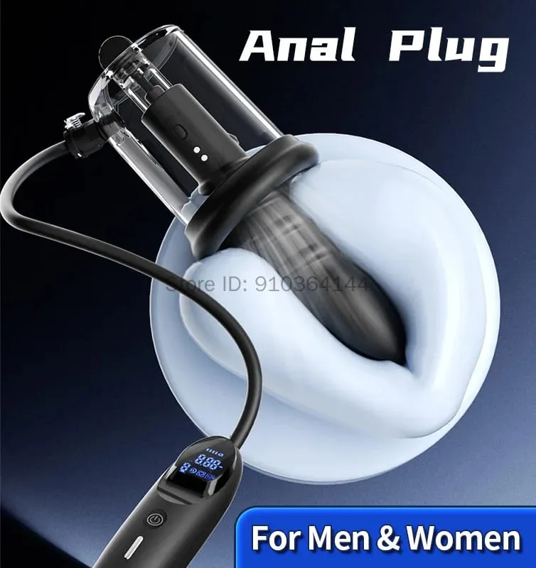 Electric Vibration Sucking Anus Rosebud Pump Vibrating Butt Plug Vacuum Sucker Prostate Massager Male Anal Sex Toys For Men Tool