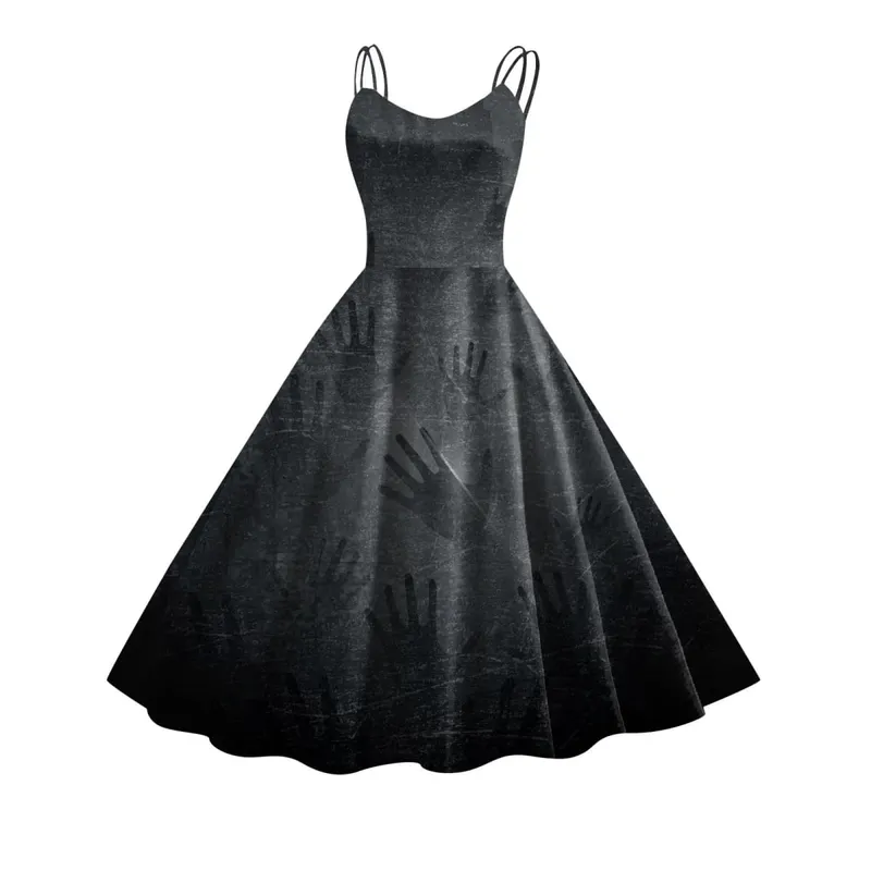 Halloween Horrible Blood Dresses For Women Masquerade Carnival Party Outfits Cosplay Costumes Disguise Roleplay A-Line Dress