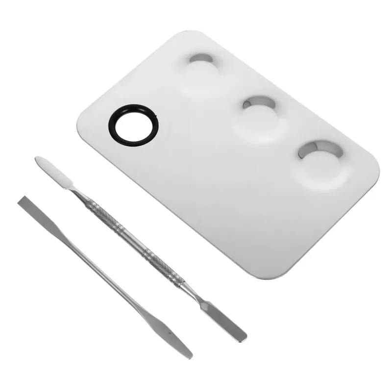 Stainless Steel Nail Art Palette Set for Professional Blending of Nail Polish Makeup Foundations Lipsticks Pigments Salon Home