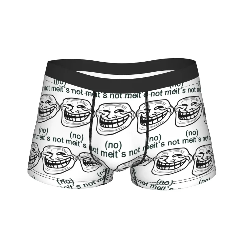Rage Comic Trollfac Trunk Funny Anime Pouch Underwear Hot Sale Pattern Boxer Brief Comfortable Men Underpants Plus Size