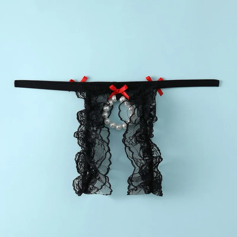 Männer Sexy Spitze Offenem Schritt Niedrige Taille Unterwäsche Loch Beutel Tangas G-strings Slips Gesäß Hohl Tanga Freigelegten schwanz