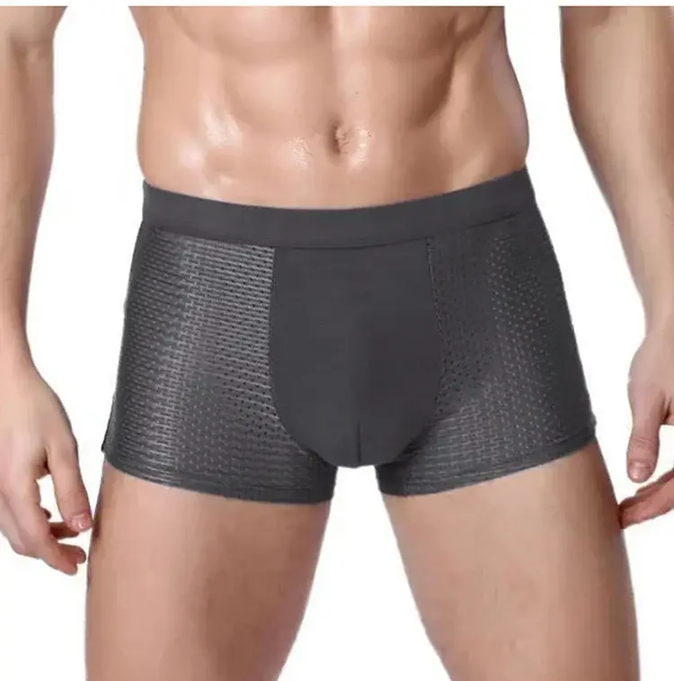 4Pcs Bamboo wear Bamboo Boxer Short Men Microfiber Boxer Briefs Underwear Compression Stretch