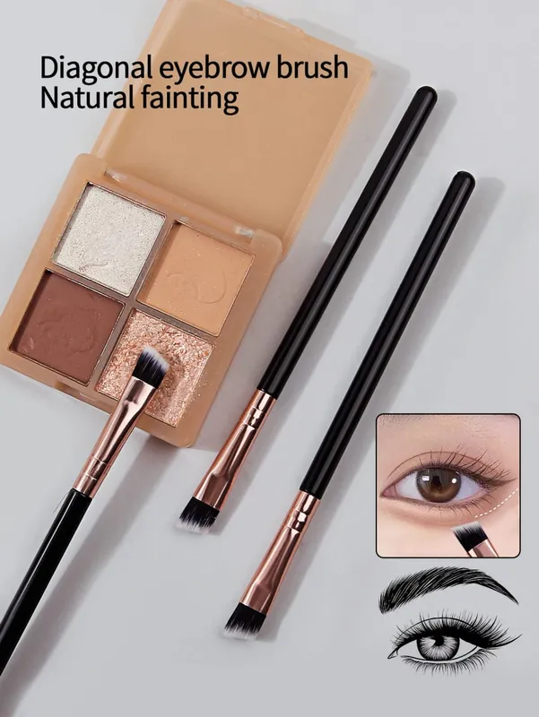6/10/20/30PCS Ultra-Thin and Ultra-Fine Eyeliner Brush Angled Eyebrow Brush Eyelid Detail Brush Portable Eye Makeup Tool — image 4