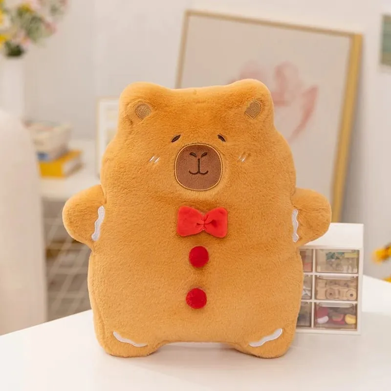 Christmas Pillow Capybara Gingerbread Stuffed Throw Plush Sofa Backrest Home Room Decro — image 8