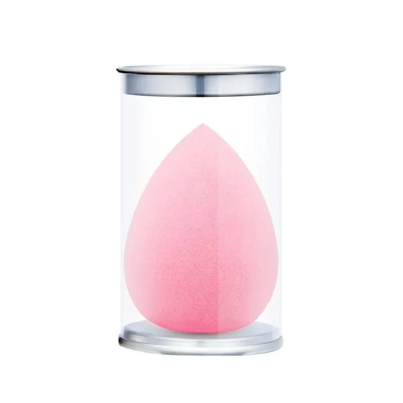 25pcs Custom Logo Beauty Color Cosmetic Blender with box Customize Make Up Private Label Latex Free Clear Box Makeup Sponge
