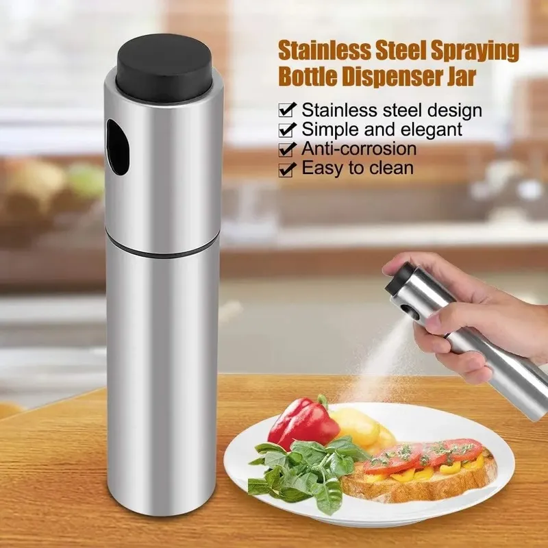 100ML 304 Stainless Steel BBQ Olive Oil Spray Diffuser For Kitchen Dispenser Bottle Squirt Container Vinegar Fuel Injection Pot — image 8