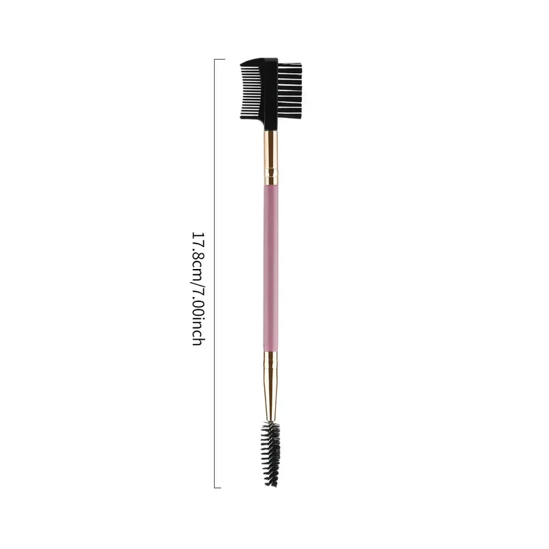 1/2/5 STK 3 hoved øjenbryn øjenvipper Shaper Dobbelt hoved børste Makeup Grooming Tool Kosmetik med 3 forskellige Spoolie børster — image 3