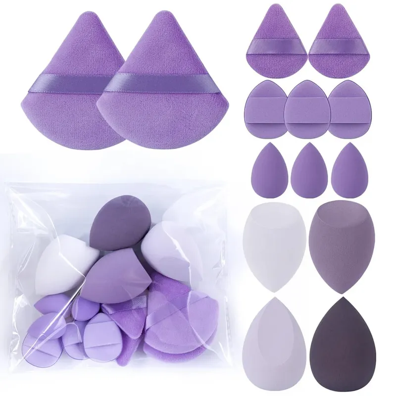 3-20PCS Makeup Brushes Set Eye Shadow Foundation Blush Highlighter Concealer Brush Female Beauty Tool Beauty Sponges Thumb Puffs — image 13