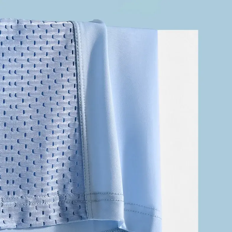 3PCS 럭셔리 속옷 남자 팬티 얇은 복서 대형 통기성 남자 팬티 빠른 건조 얼음 실크 반바지 플러스 속옷