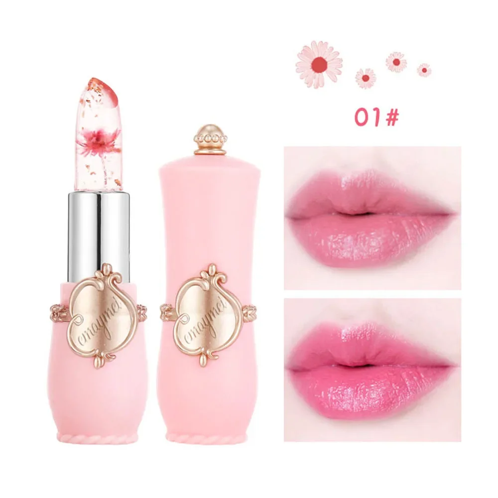 Flower Jelly Lipstick Set Temperature Change Moisturizer Flower Lip Stick Long Lasting Lip Balm Magic Color Change Lip Gloss Set — image 11