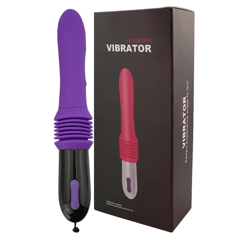 Telescopic Dildo Vibrator Automatic Up Down Massager G-spot Thrusting Retractable Pussy Vibrate Large Size Sex Toys for Women