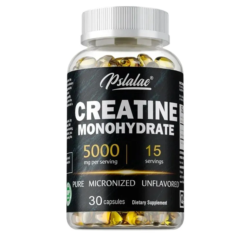 Creatine Monohydrate Capsule - Enhance Muscle Strength Relieve Fatigue Promote Energy Production and Improve Performance