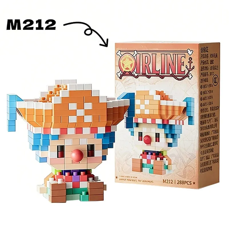 Anime Building Block Chopper Buggy Assembly Micro Building Block Zoro Robin Character Model Mini Bricks Figure Toys For Gift