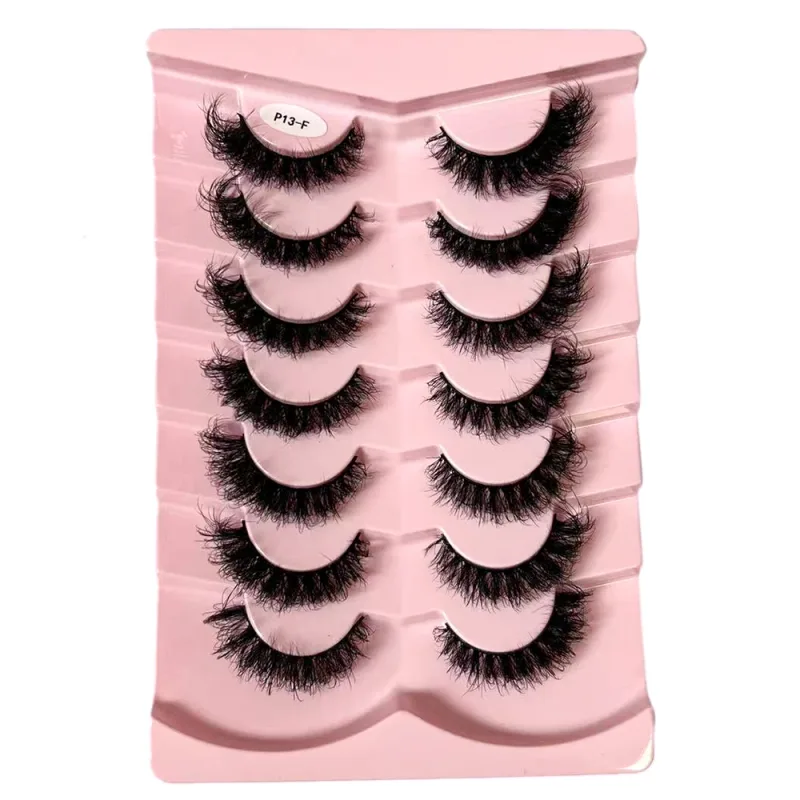 Classic 3D Volume Faux Mink Lashes Natural Look Fluffy False Eyelashes Wispy Cat Eye Lashes Fluffy 3D Mink Lashes