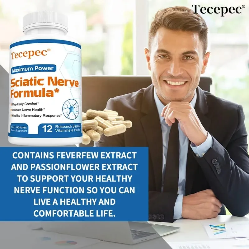Sciatica Health Support - Sciatica Relief Supplement Vitamin B Complex- Nerve Health Anti-Inflammatory & Nerve Support Formula
