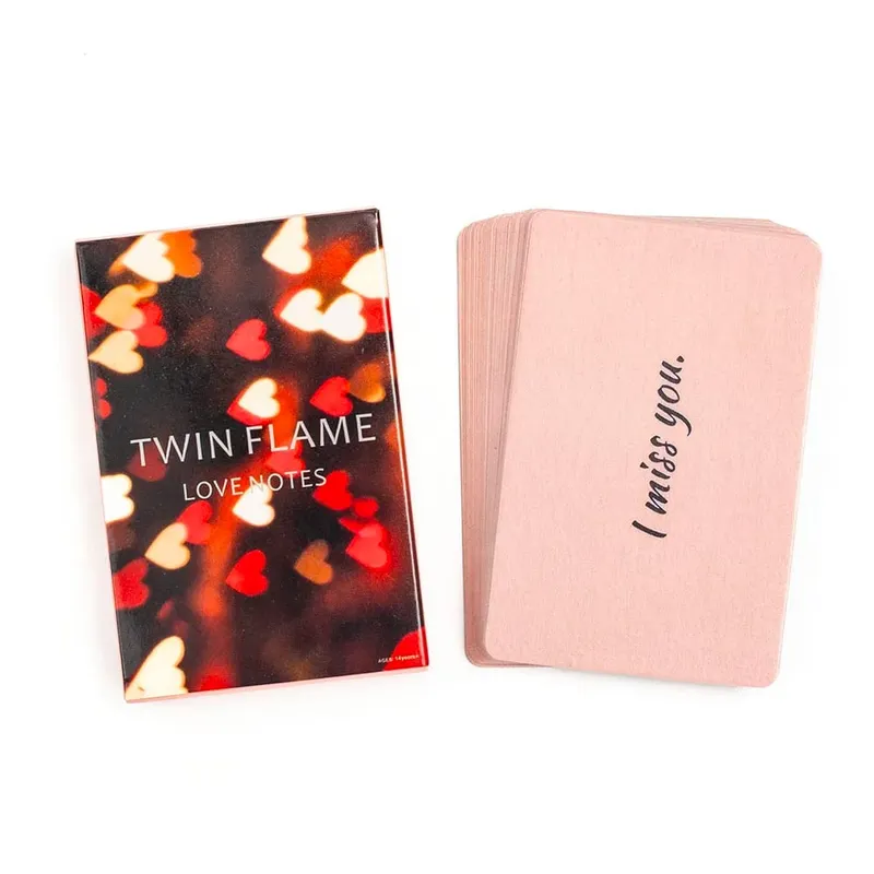 Twin Flame Love Notes Oracle Cards 45Pcs Cards Fortune Telling Card Table Board Game Card 10.3*6Cm