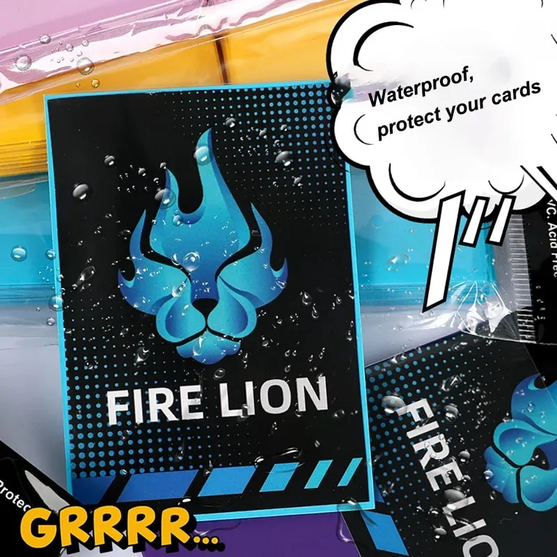 66x91mm 100PCS/Set Solid Matte Trading Card Sleeves Standard Size Card Protector for PTCG/TCG /MTG