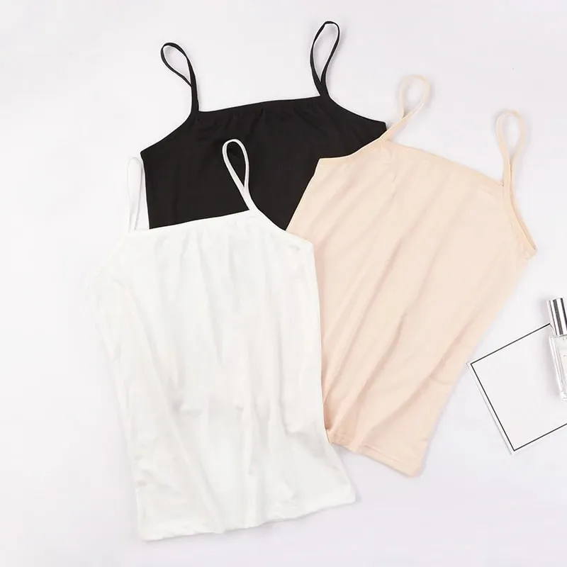 Düz Renk Kolsuz Kaşkorse Yelek Rahat Temel Ince Tank Top Tüm Maç Günlük Kadın Yaz Moda streetwear üstleri iç çamaşırı