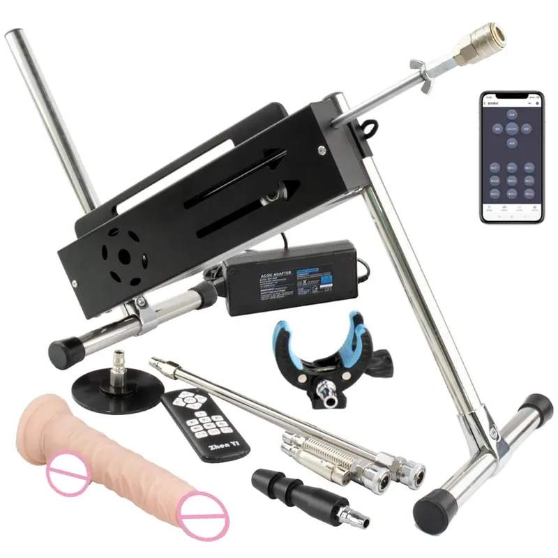 200W Super Powerful Stroke 1-15cm Automatic Masturbation Machine with Dildo Attachments Support Three Controllers Sex Machines