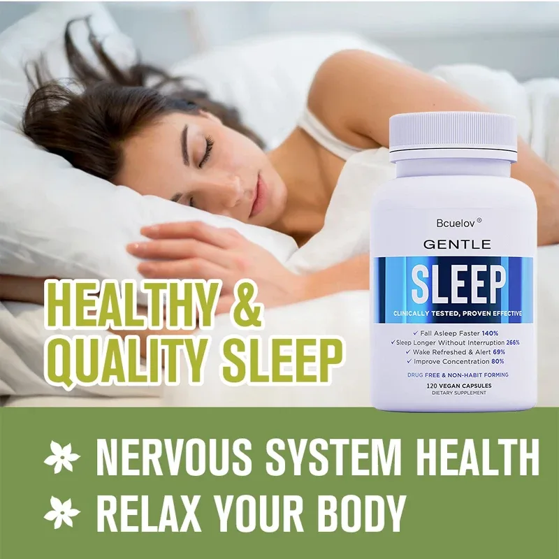 Sleep Supplement - with Magnesium Combats Nighttime Sleep Restores Sleep Quality Prolongs Sleep Time and Relieves Stress