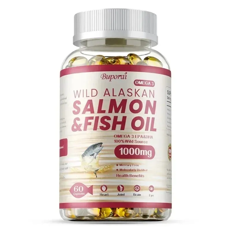 Salmon Fish Oil - Rich in EPA+DHA Supports Joint Brain and Eye Health Enhances Immune Function and Antioxidant — image 8