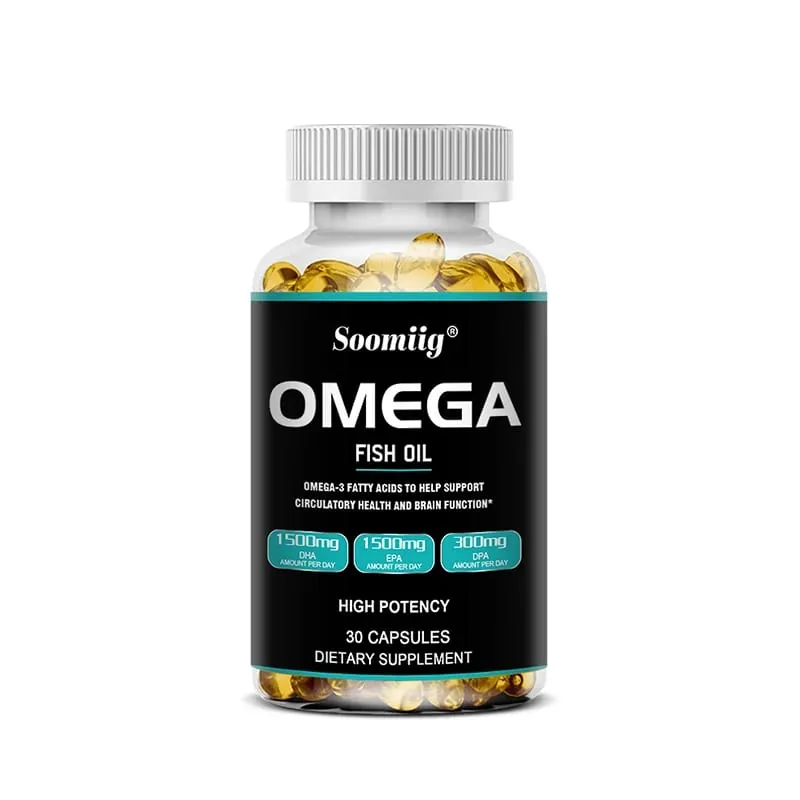 Kapsułki Omega 3 z olejem rybim 3300 mg Wysoka moc z EPA i DHA Wspiera energię Mózg Serce Stawy Oko Skóra i odporność Zdrowie