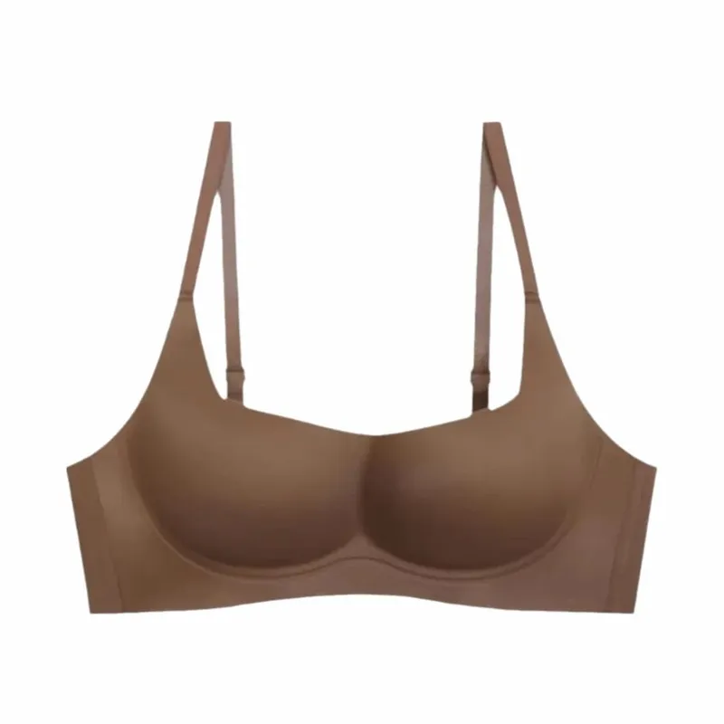 Padded Bralette Anti-sagging Lingerie Bras Solid Color Thin Lingerie Push Up Bra Skin-Hugging Invisible Seamless Bra For Women
