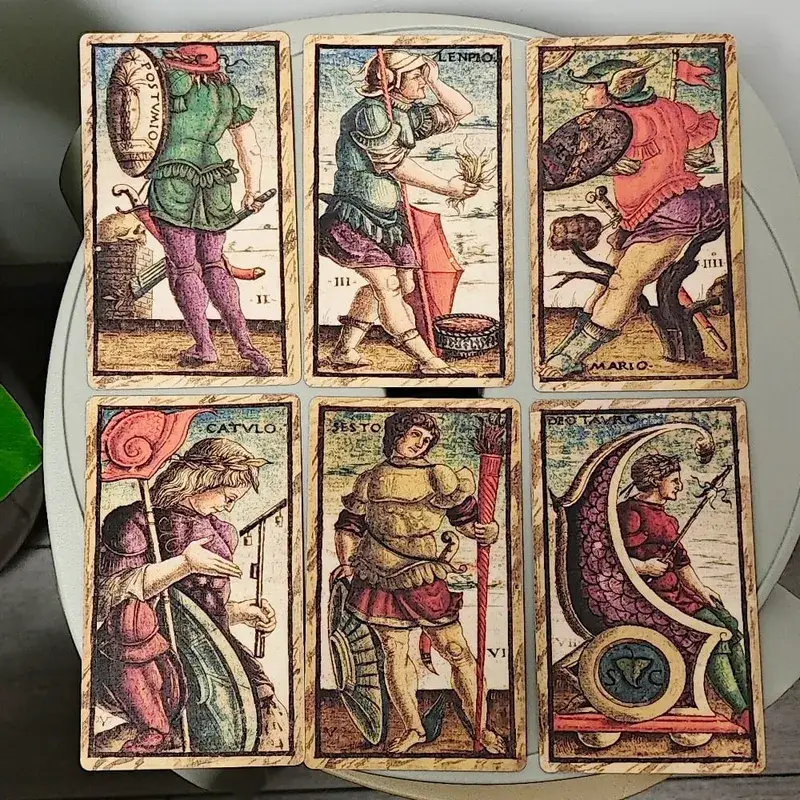 12*7cm Printed on 350GSM Double-embossed Cardstock Sola Busca Tarot Deck In Rigid Box 78 Pcs Vintage Tarot Cards