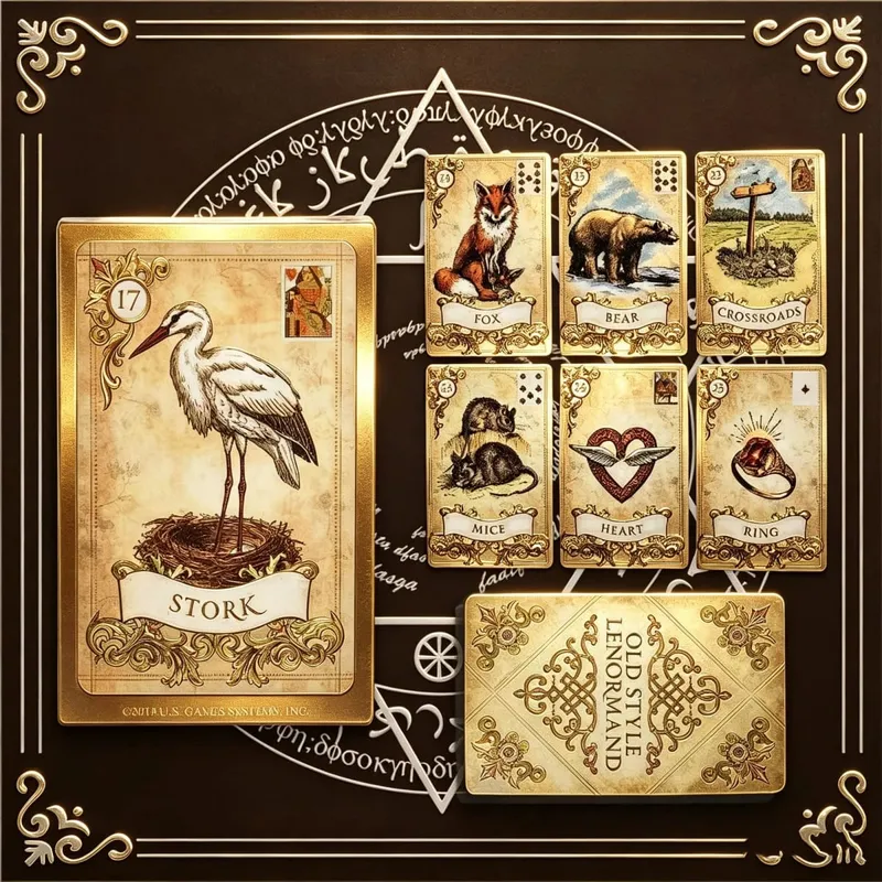 Old Style Lenormand Cards – Vintage Oracle Deck for Divination & Tabletop Games