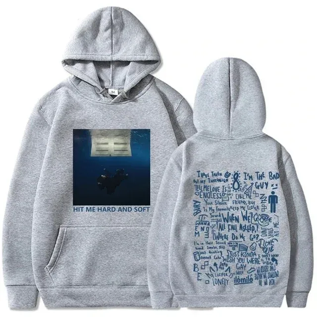 Hit Me Hard and Soft Tour Sudadera con capucha Billie pulóver hombres cantante estampado gráfico Otoño Invierno sudaderas de lana para Fans