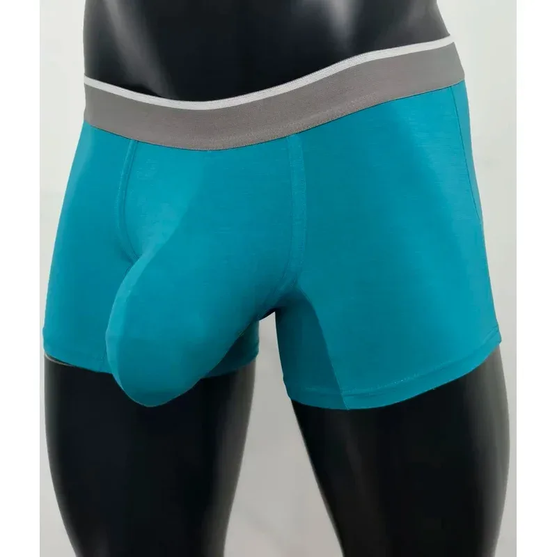 2026 Boxer Modal para hombre, pantalones cortos con bolsillos grandes, ropa interior Sexy de moda cómoda