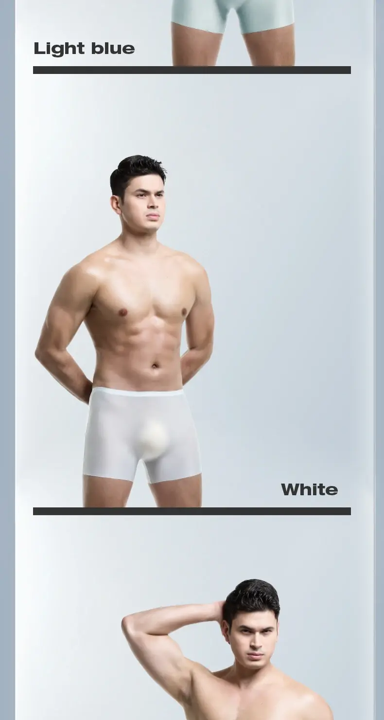 Men's Underwear Men's 3D Stamping Ice Silk Boxers Seamless Thin Boxers Lengthened Sports Summer Short Shorts Head 3256808314323130