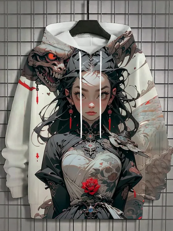 2024 Bagong Anime Women's Men's Fashion Printed Hoodies Autumn and Winter Designer Hoodies Casual Sweatshirts