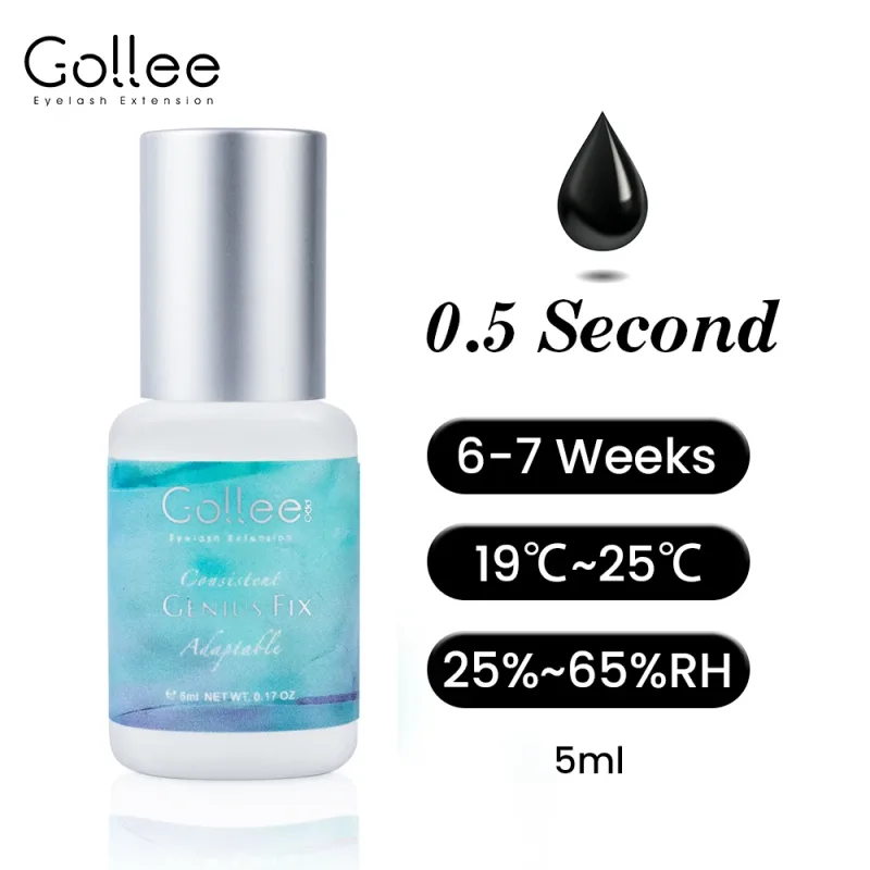 Gollee 0.5s Fast Dry Lash Extension Glue Professional Lash Adhesive Lasting 6-8 Weeks Waterproof Grafting Eyelash Super Bonder