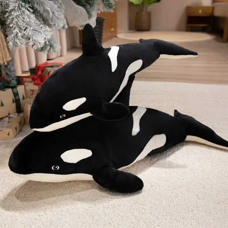 50/70 cm Orca gyilkos bálna plüss párna puha fekete fehér bálna dobópárna hálószoba kanapé dekor óceán témájú plüss párna ajándék