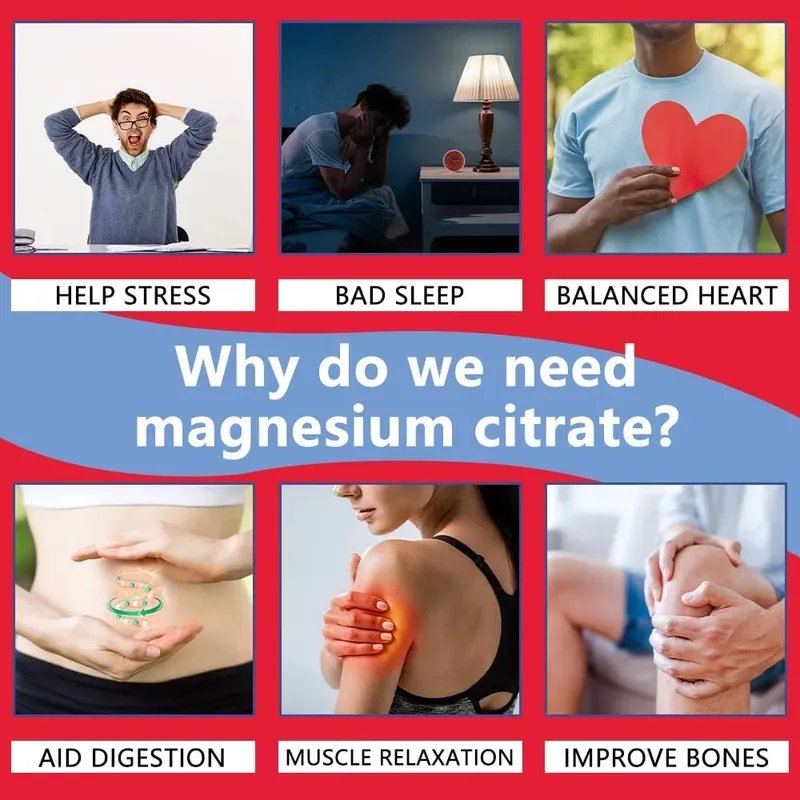 Magnesium Citrate Supplement Gummies with Prebiotics & Probiotics for Stress Sleep & Recovery - Vegan Gluten Free Non-GMO