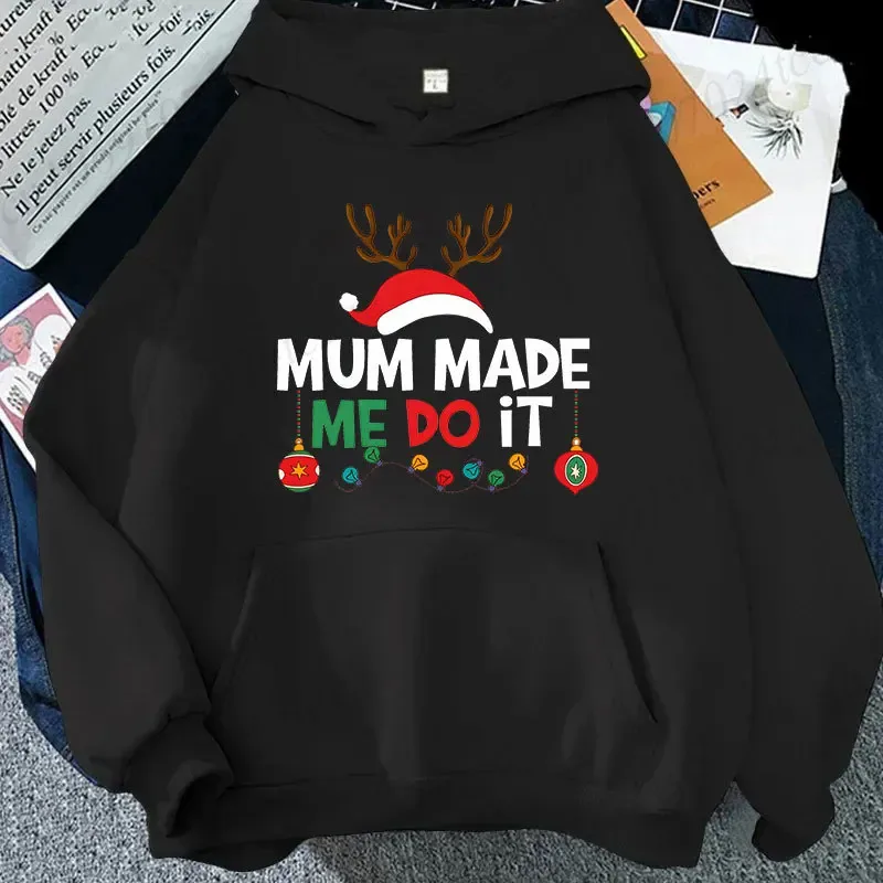 Casal natal combinando hoodies conjunto eu não faço combinando roupas de natal impressão camisolas natal festa de família combinando topos — image 1