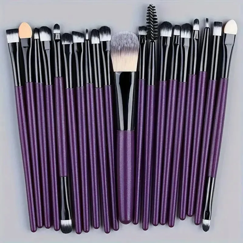 20pcs Makeup Brush Set Soft Fluffy Cosmetic Foundation Powder Eyeshadow Kabuki Blending Make Up Brush Beauty Tool Makeup Sponge