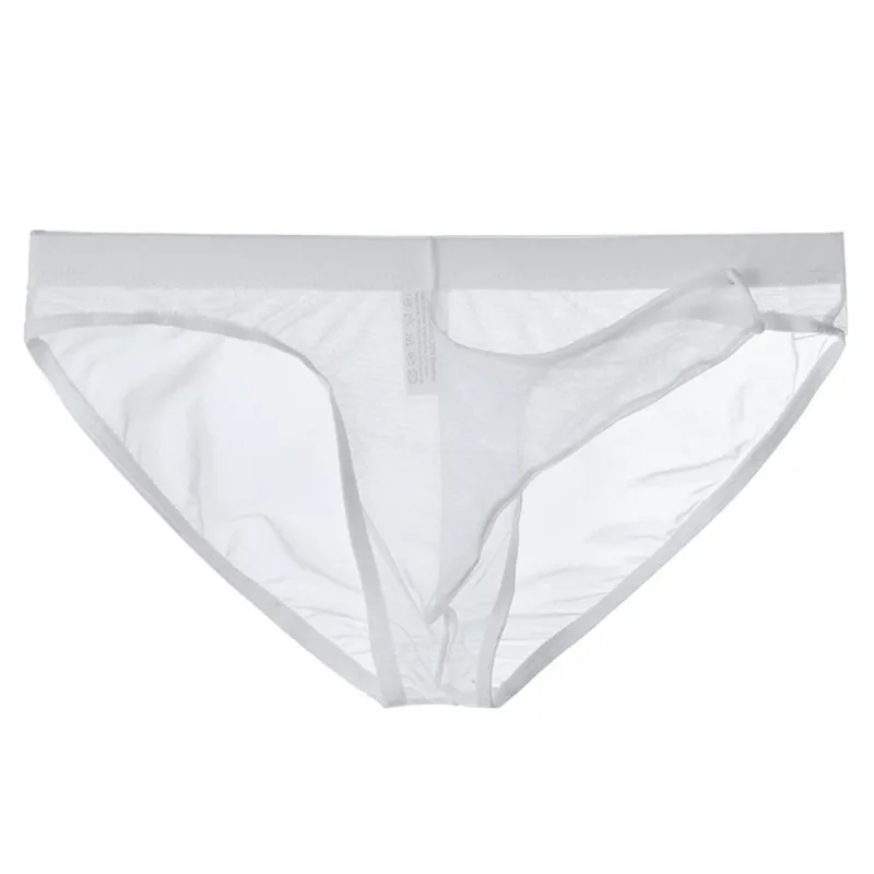 Sous-vêtements en maille transparente avec nez d'éléphant pour hommes, slip fin, léger, à séchage rapide, taille basse, respirant