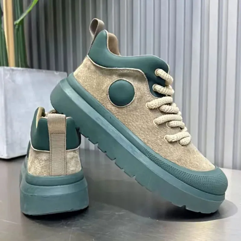 Autumn Men Casual Sneakers Platform High Top Skateboard Vulcanized Shoes Tennis Sports Shoes Lace Up High Quality Outdoor Boots